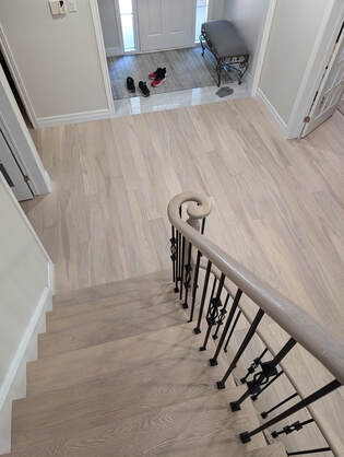 Hardwood stairs project