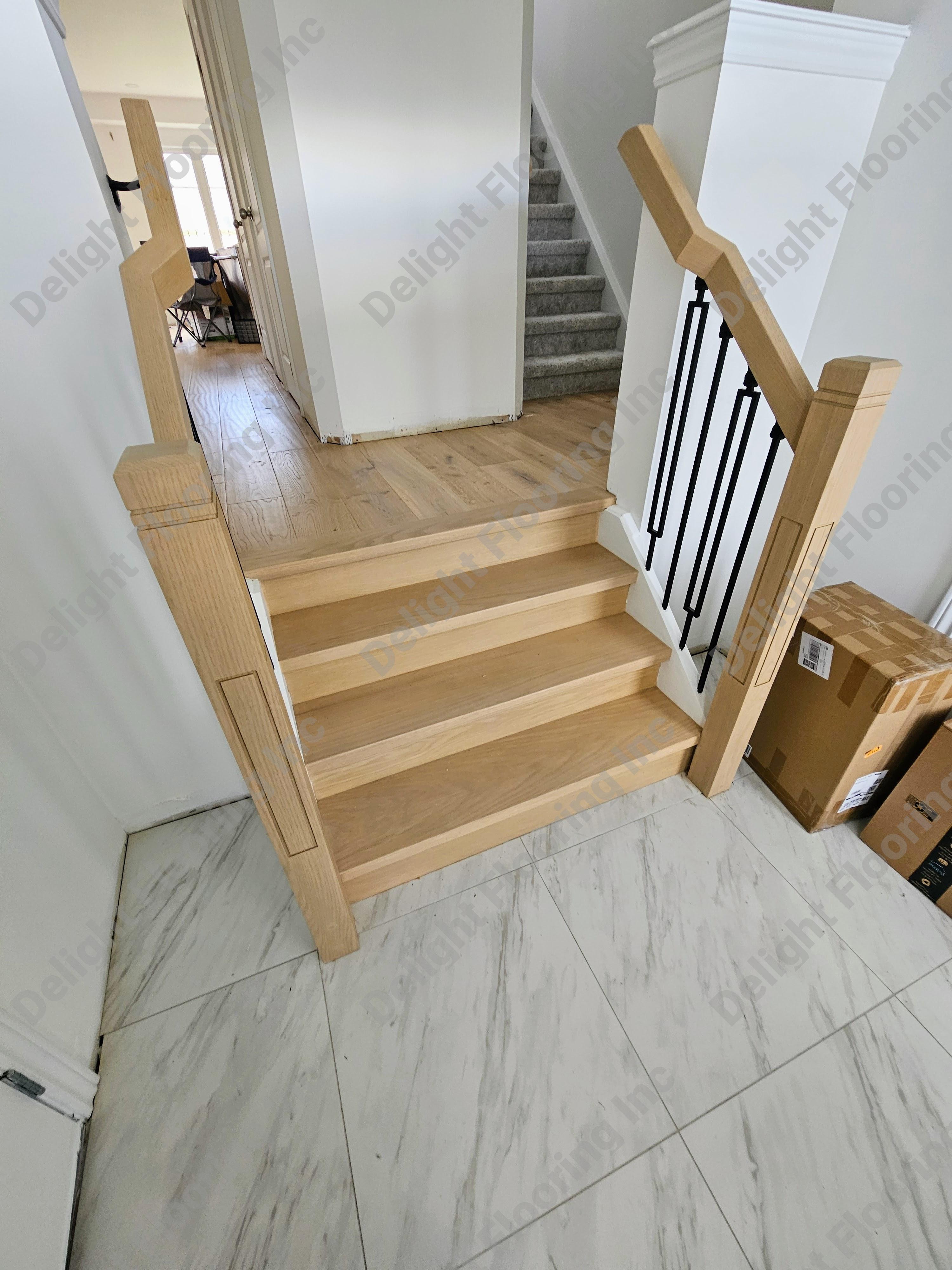 Hardwood stairs project