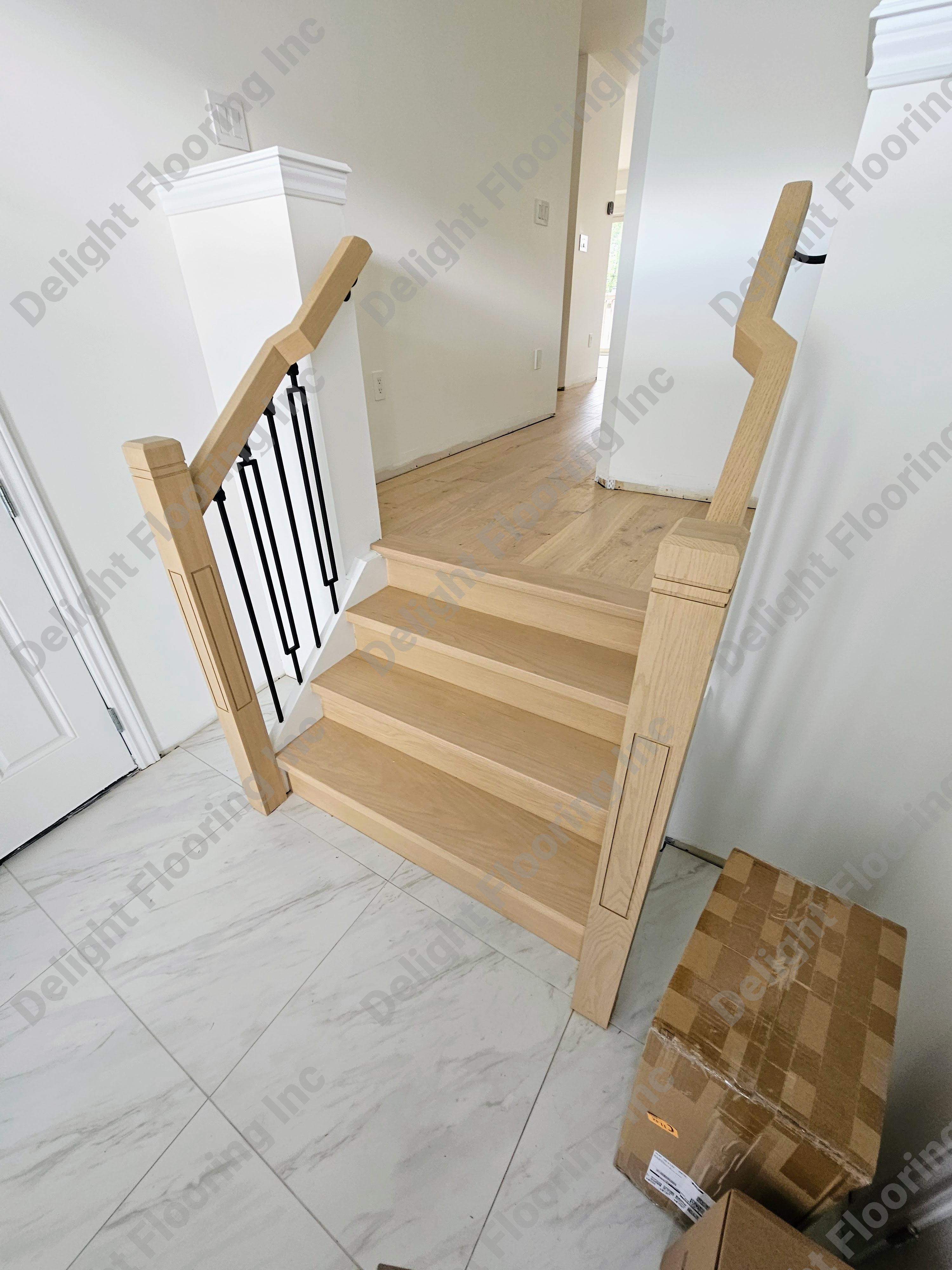 Hardwood stairs project