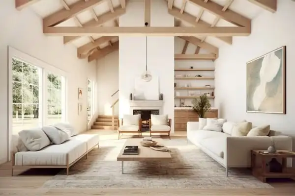 Hardwood flooring features a matte finish across a clean, even installation.